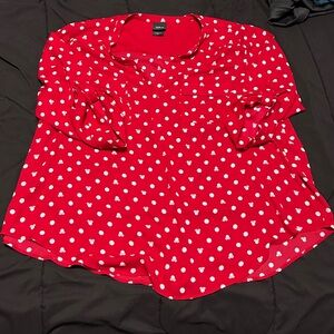 Red Minnie Mouse Blouse